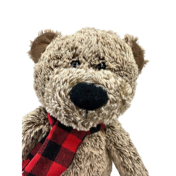 Animal Adventure Plush Teddy Bear Checker Scarf '17 Edition 12" Stuffed Animal - Picture 1 of 12